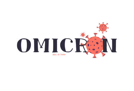 omicron icon vector image on white backgroundのイラスト素材
