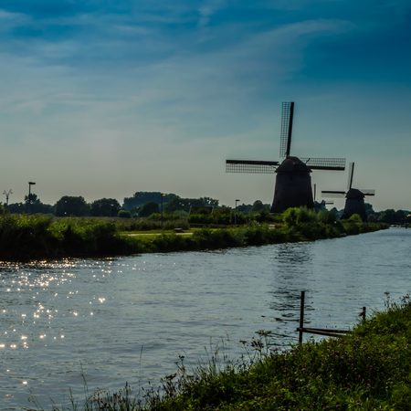 Typical Dutch landscapeの写真素材