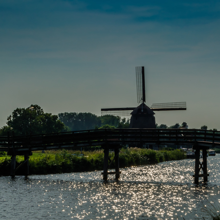 Typical Dutch landscapeの写真素材
