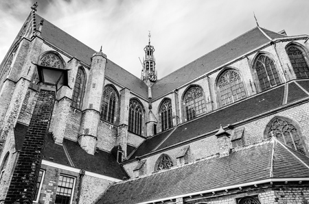 Old church in Alkmaar, the Netherlandsの写真素材