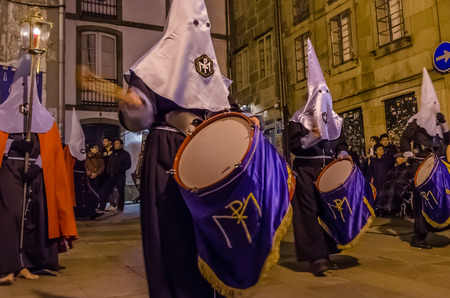 SANTIAGO DE COMPOSTELA, SPAIN - APRIL 3, 2015: Traditional Spanish Holy Week (Semana Santa)...