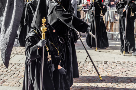 ZAMORA, SPAIN - MARCH 25, 2016: Traditional Spanish Holy Week (Semana Santa) procession on Holy...
