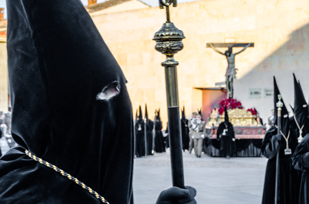 ZAMORA, SPAIN - MARCH 25, 2016: Traditional Spanish Holy Week (Semana Santa) procession on Holy Friday in the streets of Zamora(Castilla y Leon), Spainのeditorial素材