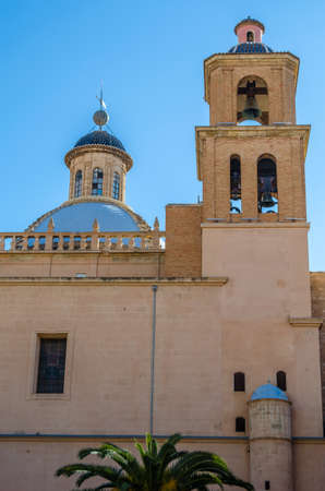 View of the co-cathedral of Saint Nicholas of Bari in Alicante, Spainの写真素材
