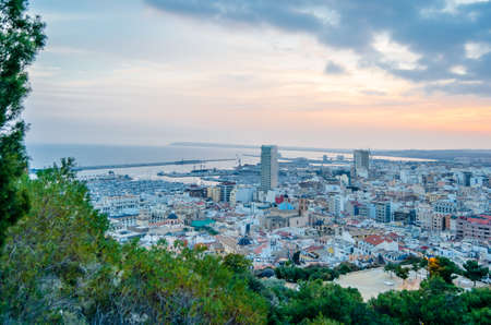 Aerial view of the Mediterranean city of Alicante, Spainの写真素材