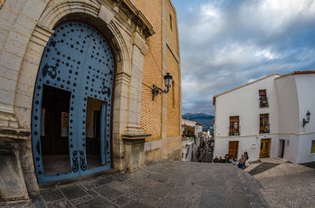 ALTEA, SPAIN - DECEMBER 28, 2018: View of the typical Mediterranean village of Altea, Alicante province, Spain, showing the beautiful Church of Our Lady of Consolationのeditorial素材