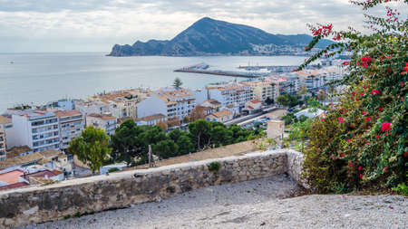 View of the Mediterranean village of Altea, Alicante province, Spainの写真素材