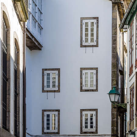 Architectural detail in Santiago de Compostela, Galicia, northern Spainの写真素材