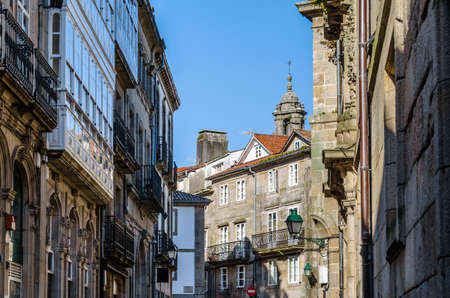 Architecture in Santiago de Compostela, northern Spainの写真素材