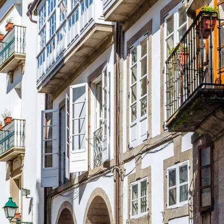 Architecture in Santiago de Compostela, northern Spainの写真素材