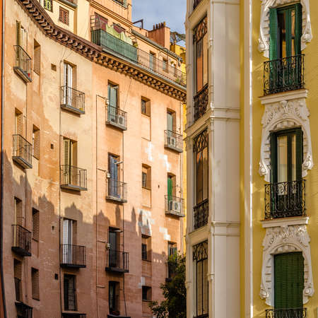 Urban landscape, architecture detail in Madrid, Spainの写真素材
