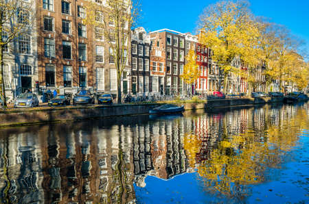 AMSTERDAM, THE NETHERLANDS - NOVEMBER 17, 2018: Urban landscape in Amsterdam, the Netherlandsのeditorial素材