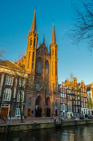 AMSTERDAM, THE NETHERLANDS - NOVEMBER 18, 2018: Urban landscape in Amsterdam, the Netherlandsのeditorial素材