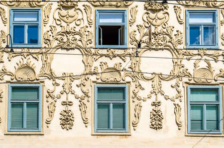 Architecture detail in the city of Graz, Styria, Austria