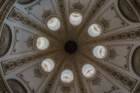 VIENNA, AUSTRIA - SEPTEMBER 1, 2013: Architectural detail at the entrance of The Hofburg imperial palace in Vienna, Austriaのeditorial素材