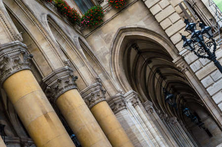 Urban details, architecture in the city of Vienna, Austriaの写真素材
