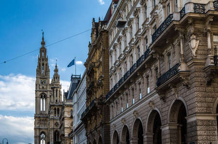 Urban landscape, classical architecture in Vienna, Austriaの写真素材