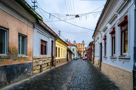 Architecture in the city of Cluj-Napoca, Transylvania, Romaniaの写真素材
