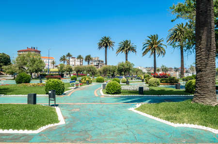 SANTANDER, SPAIN - JULY 9, 2021: View from Piquio garden, a park in Santander, Spain, next to Sardinero Beachのeditorial素材