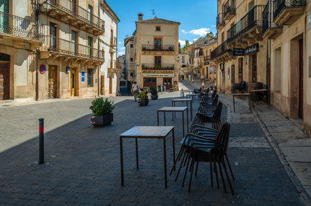 SEPULVEDA, SPAIN - SEPTEMBER 12, 2021: Architecture in the medieval town of Sepulveda, one of the most beautiful villages in Spain, located in the province of Segovia, Castile and Leon, in central Spainのeditorial素材