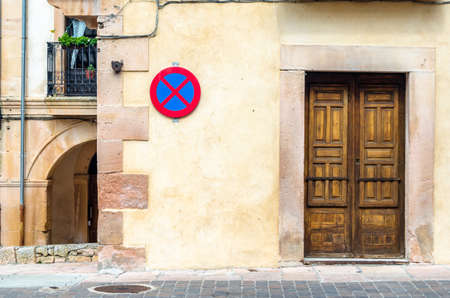 Architectural details in the medieval town of Sepulveda, located in the province of Segovia, Castile...