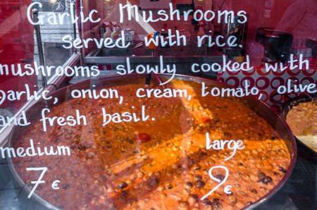 GHENT, BELGIUM - AUGUST 20, 2013: Street food stall during a food festival and open-air market in Ghent, Belgiumのeditorial素材