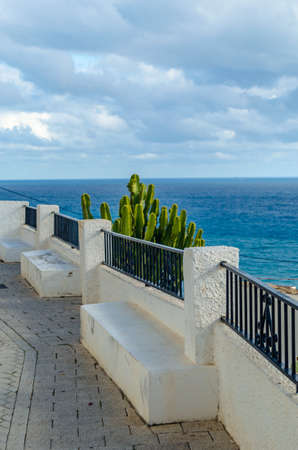 Architecture in the Mediterranean white village of Altea, Alicante province, Spain