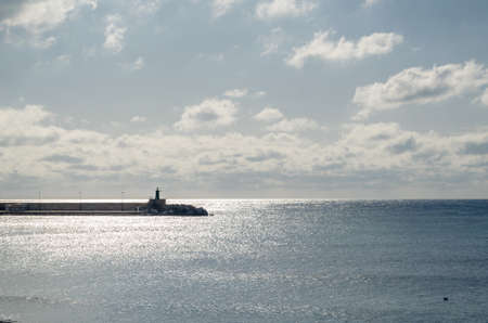 Mediterranean seascape in Calpe, Alicante province, Spainの写真素材