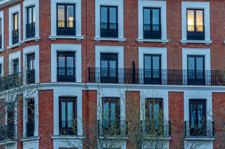 Urban scene, architecture detail in Madrid, Spainの写真素材