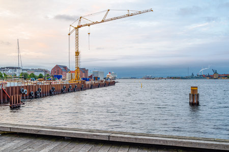 COPENHAGEN, DENMARK - JULY 7, 2014: View of the harbor of Copenhagen, Denmarkのeditorial素材