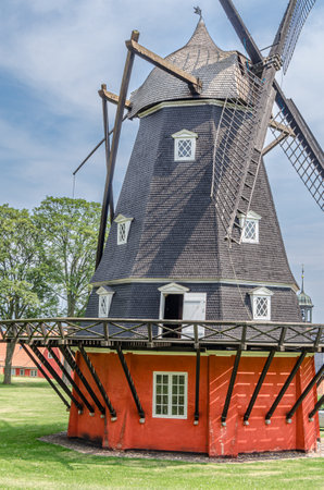 COPENHAGEN, DENMARK - JULY 8, 2014: Windmill in the Kastellet, a citadel located in Copenhagen, Denmark, one of the best preserved fortresses in Northern Europeのeditorial素材