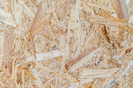 Detail of a pressed wood chip boardの写真素材