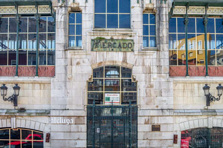 SANTANDER, SPAIN - MAY 4, 2014: The Mercado de la Esperanza, a food market in Santander, Spain, designed by architects Eduardo Reynals and Juan Moya in 1897, inaugurated in 1904. Its architectural and historical importance lies in the fact that it is one のeditorial素材