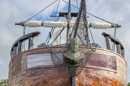 SANTANDER, SPAIN - MAY 2, 2014: The Man and the Sea Museum in Santander, Cantabria, northern Spain, an open-air museum, consisting of three galleonsのeditorial素材
