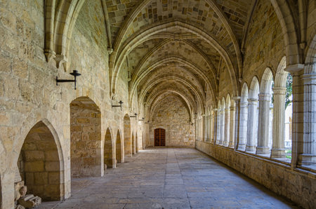 Cloister of the Gothic Cathedral of the Assumption of Our Lady in Santander, Cantabria, northern...