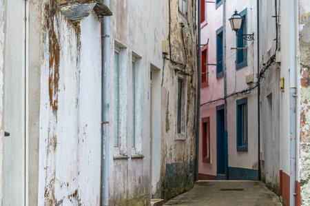 Architecture in the old town of Ortigueira, A Coruna province, Galicia, northwestern Spain