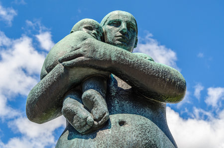 OSLO, NORWAY - JULY 18, 2014: Vigeland installation of sculptures created by sculptorÂ Gustav...