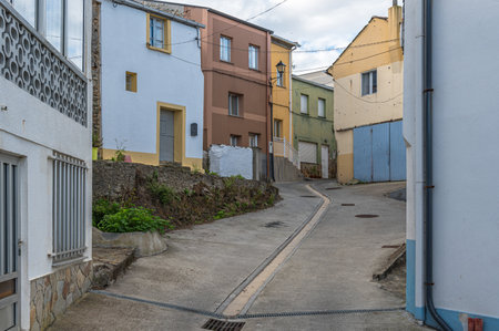 Colorful architecture in the village of Rinlo, Lugo province, Galicia, northwestern Spain