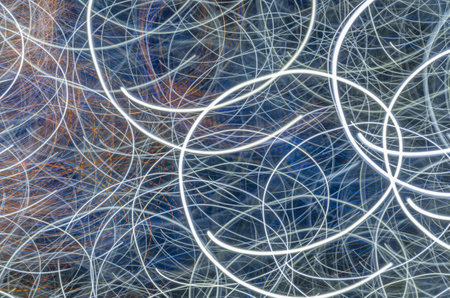 Colorful abstract movement pattern, vibrant textured backgroundの写真素材