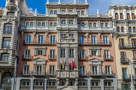 Urban scene, architecture detail in Madrid, Spainの写真素材