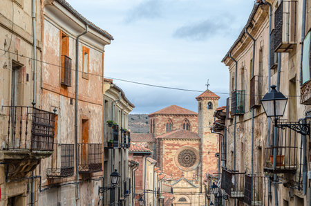 Architecture in the town of Siguenza, Guadalajara province, Castilla la Mancha, Spainのeditorial素材