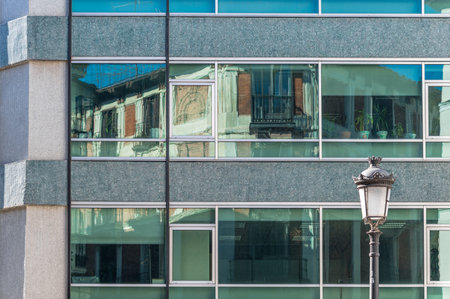 Urban scene, architecture detail in Madrid, Spain