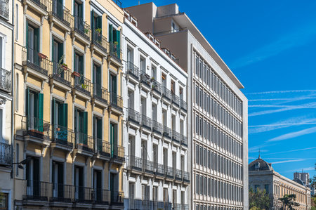 Urban scene, architecture detail in Madrid, Spainの写真素材