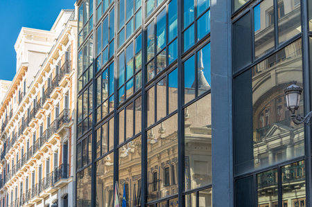 Urban scene, architecture detail in Madrid, Spainの写真素材