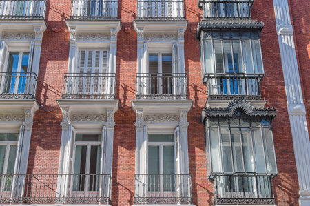 Urban scene, architecture detail in Madrid, Spainの写真素材
