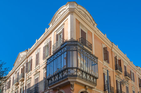Architecture in the city of Palma, Mallorca, Balearic Islands, Spainの写真素材