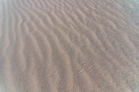 Detail of the pattern in the sand of a beachの写真素材