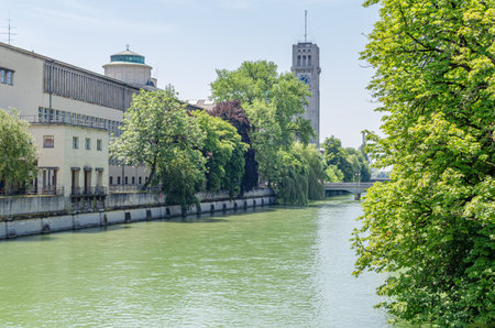 MUNCHEN, GERMANY - JULY 4, 2015: The Deutsches Museum (German Museum) in Munich, Germany, is the world's largest museum of science and technology, was founded in 1903のeditorial素材
