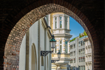 The Sendlinger Tor (Sendling Gate), a Gothic city gate in the historic old town area of Munich,...