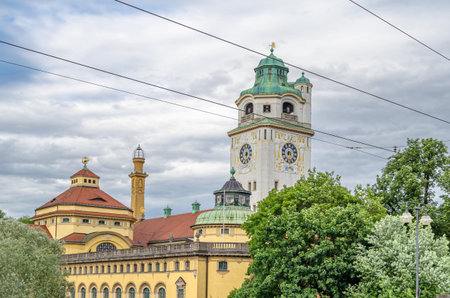 The Mullersche Volksbad in Munich, Germany, Art Nouveau building, completed in 1901
